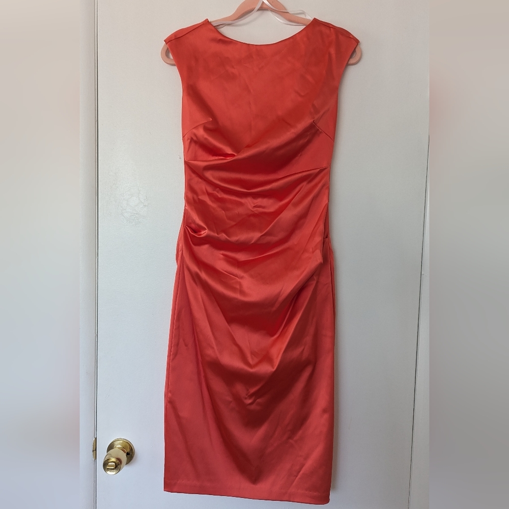 "GIA" Satin Midi Ruched Dress